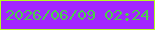 文字の大きさ：4、枠の色：b5fe1f、背景の色：a326ff、文字の色：4ace4b 無料ブログパーツのブログ時計