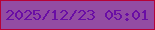 文字の大きさ：3、枠の色：b60237、背景の色：934ca3、文字の色：6a0ea4 無料ブログパーツのブログ時計