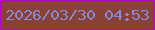文字の大きさ：2、枠の色：b605c0、背景の色：894137、文字の色：8789d2 無料ブログパーツのブログ時計