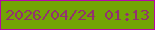 文字の大きさ：2、枠の色：b607a8、背景の色：73a405、文字の色：93316f 無料ブログパーツのブログ時計
