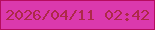 文字の大きさ：3、枠の色：b60c5e、背景の色：db39ad、文字の色：ad2949 無料ブログパーツのブログ時計