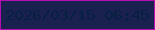 文字の大きさ：5、枠の色：b60db3、背景の色：1a214e、文字の色：052040 無料ブログパーツのブログ時計