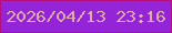文字の大きさ：5、枠の色：b60f7d、背景の色：9324d8、文字の色：deaaac 無料ブログパーツのブログ時計