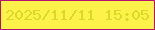 文字の大きさ：4、枠の色：b61273、背景の色：fdf24a、文字の色：dbd927 無料ブログパーツのブログ時計