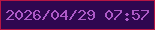 文字の大きさ：2、枠の色：b61643、背景の色：2f0750、文字の色：ad5ac7 無料ブログパーツのブログ時計