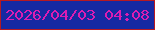 文字の大きさ：5、枠の色：b61922、背景の色：1629a2、文字の色：db1db2 無料ブログパーツのブログ時計