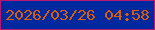 文字の大きさ：2、枠の色：b6196f、背景の色：00299f、文字の色：d95c06 無料ブログパーツのブログ時計
