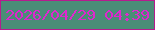 文字の大きさ：5、枠の色：b61b8e、背景の色：4a8d77、文字の色：de27ce 無料ブログパーツのブログ時計