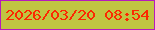 文字の大きさ：3、枠の色：b61bbd、背景の色：c0c542、文字の色：fc2801 無料ブログパーツのブログ時計