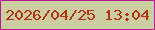 文字の大きさ：1、枠の色：b61c90、背景の色：cccda2、文字の色：b1320e 無料ブログパーツのブログ時計