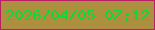 文字の大きさ：4、枠の色：b62066、背景の色：ad903f、文字の色：06db3a 無料ブログパーツのブログ時計