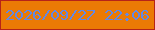 文字の大きさ：2、枠の色：b62318、背景の色：eb7a05、文字の色：6288e6 無料ブログパーツのブログ時計