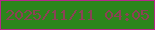 文字の大きさ：5、枠の色：b6278a、背景の色：2c851b、文字の色：8c4155 無料ブログパーツのブログ時計