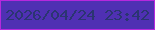 文字の大きさ：5、枠の色：b628dd、背景の色：4f30b3、文字の色：2b3572 無料ブログパーツのブログ時計