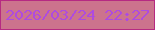 文字の大きさ：5、枠の色：b62a82、背景の色：cc738d、文字の色：ae4bdf 無料ブログパーツのブログ時計