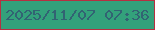 文字の大きさ：3、枠の色：b63041、背景の色：33a17b、文字の色：326373 無料ブログパーツのブログ時計