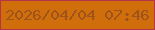 文字の大きさ：3、枠の色：b63449、背景の色：d06e0c、文字の色：9e531a 無料ブログパーツのブログ時計