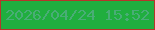 文字の大きさ：2、枠の色：b6352a、背景の色：20ae3f、文字の色：49ad76 無料ブログパーツのブログ時計