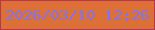 文字の大きさ：3、枠の色：b63752、背景の色：dc7037、文字の色：8172f0 無料ブログパーツのブログ時計