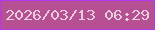文字の大きさ：3、枠の色：b637f3、背景の色：b74f93、文字の色：e4cddc 無料ブログパーツのブログ時計