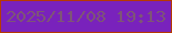 文字の大きさ：3、枠の色：b63902、背景の色：7922bc、文字の色：7e5477 無料ブログパーツのブログ時計