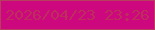 文字の大きさ：1、枠の色：b63e5e、背景の色：cd077d、文字の色：be2e5d 無料ブログパーツのブログ時計