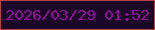 文字の大きさ：1、枠の色：b63f40、背景の色：1b0727、文字の色：940a9c 無料ブログパーツのブログ時計
