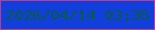 文字の大きさ：4、枠の色：b63f92、背景の色：123edc、文字の色：065e3f 無料ブログパーツのブログ時計