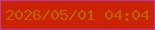文字の大きさ：3、枠の色：b640a2、背景の色：cb2301、文字の色：bc630a 無料ブログパーツのブログ時計
