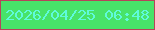 文字の大きさ：4、枠の色：b6445a、背景の色：48e369、文字の色：5ffadb 無料ブログパーツのブログ時計