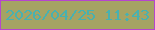 文字の大きさ：4、枠の色：b645ce、背景の色：a5a364、文字の色：48b1b0 無料ブログパーツのブログ時計
