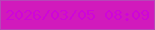 文字の大きさ：1、枠の色：b646b8、背景の色：d11abc、文字の色：cf05d8 無料ブログパーツのブログ時計