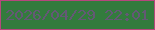 文字の大きさ：2、枠の色：b6477d、背景の色：337b3d、文字の色：645875 無料ブログパーツのブログ時計