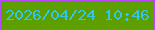 文字の大きさ：5、枠の色：b64cf9、背景の色：5e9f00、文字の色：30c6ef 無料ブログパーツのブログ時計