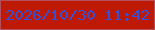 文字の大きさ：2、枠の色：b64f5b、背景の色：be1a03、文字の色：374fd6 無料ブログパーツのブログ時計