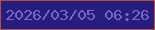 文字の大きさ：5、枠の色：b65132、背景の色：261d81、文字の色：7f64c6 無料ブログパーツのブログ時計