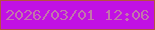 文字の大きさ：2、枠の色：b65142、背景の色：c111e4、文字の色：c276ab 無料ブログパーツのブログ時計
