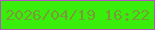 文字の大きさ：4、枠の色：b652c2、背景の色：3aee0b、文字の色：789d38 無料ブログパーツのブログ時計