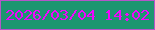 文字の大きさ：4、枠の色：b655c9、背景の色：1d9670、文字の色：f006fd 無料ブログパーツのブログ時計