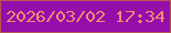 文字の大きさ：4、枠の色：b65651、背景の色：940faa、文字の色：f48a6c 無料ブログパーツのブログ時計