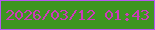 文字の大きさ：3、枠の色：b656f3、背景の色：3d9521、文字の色：cc3aba 無料ブログパーツのブログ時計