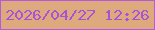 文字の大きさ：4、枠の色：b659e1、背景の色：deaa7d、文字の色：a852d8 無料ブログパーツのブログ時計