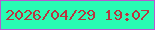 文字の大きさ：3、枠の色：b65ad1、背景の色：29fcb3、文字の色：b93440 無料ブログパーツのブログ時計