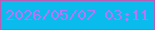 文字の大きさ：4、枠の色：b65db5、背景の色：0abced、文字の色：b776f6 無料ブログパーツのブログ時計