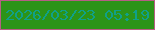 文字の大きさ：4、枠の色：b65e84、背景の色：2c9418、文字の色：10a089 無料ブログパーツのブログ時計