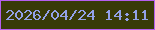 文字の大きさ：3、枠の色：b65eee、背景の色：383a07、文字の色：92a1e9 無料ブログパーツのブログ時計