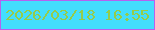 文字の大きさ：4、枠の色：b661f0、背景の色：43defd、文字の色：95cc4a 無料ブログパーツのブログ時計