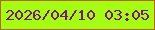 文字の大きさ：2、枠の色：b66416、背景の色：a6fd14、文字の色：79177e 無料ブログパーツのブログ時計