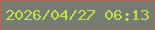 文字の大きさ：3、枠の色：b66749、背景の色：777c73、文字の色：c0e447 無料ブログパーツのブログ時計