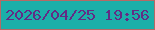 文字の大きさ：3、枠の色：b66965、背景の色：1bafa9、文字の色：632b85 無料ブログパーツのブログ時計